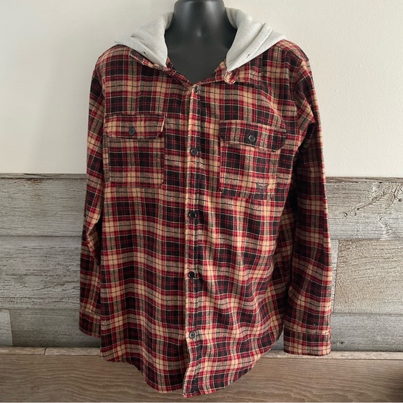 Size Up wool blend hooded flannel size XL (D1) - Picture 4 of 8